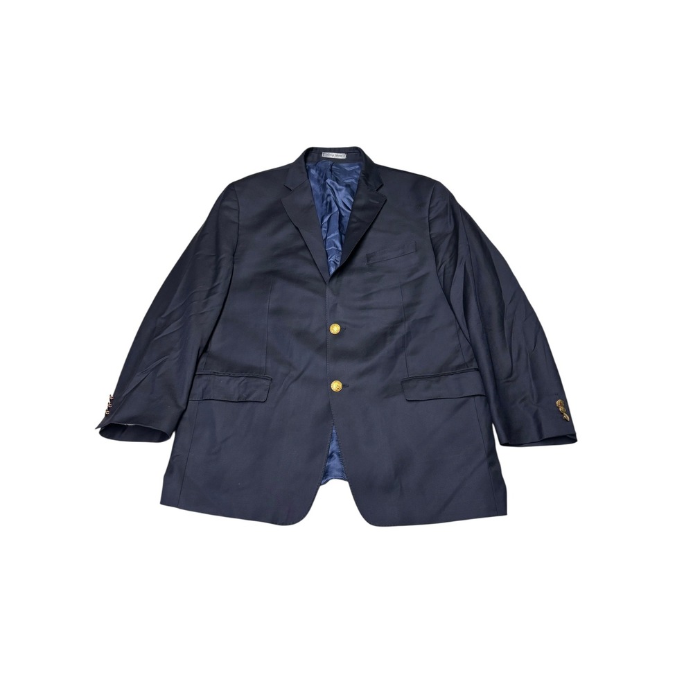 Lauren Ralph Lauren Navy Blue Blazer Gold Buttons Wool Blend Size 44R